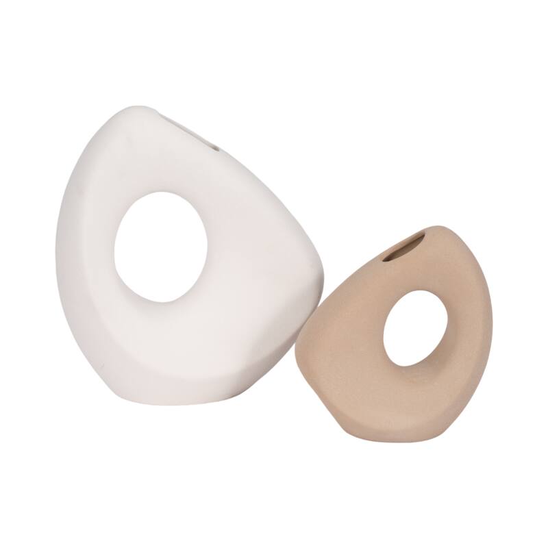 Sagebrook Home Lopsided Open Cut Out Vase