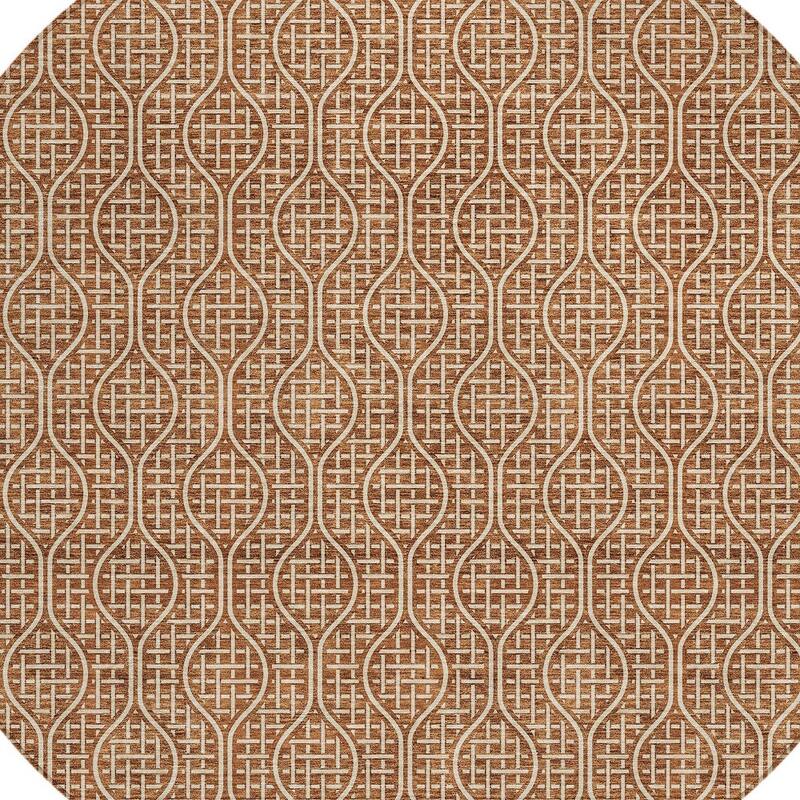 HomeRoots Geometric Transitional Rectangle Outdoor Rug