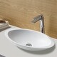 preview thumbnail 10 of 9, Karran Quattro Vibrant Matte White Acrylic 23 in. Oval Bathroom Vessel Sink