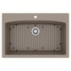 preview thumbnail 15 of 82, Karran Drop-In Quartz 33 in. 1-Hole Single Bowl Kitchen Sink Kit