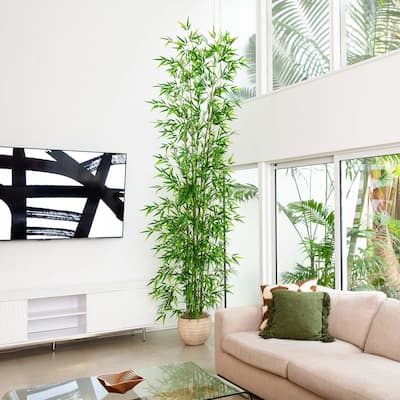 Potted Artificial Bamboo Tree - 11' - Green