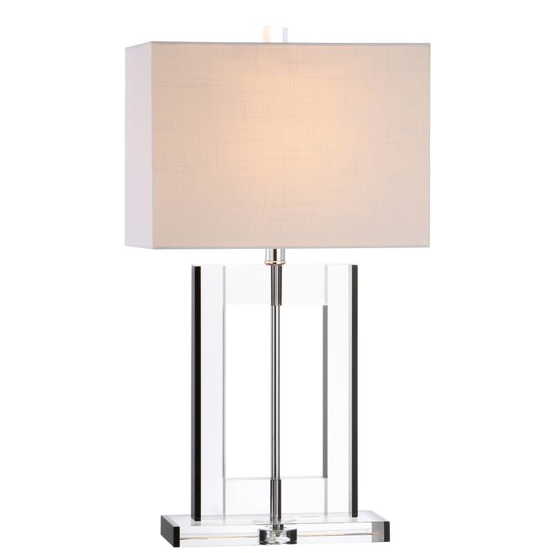 Day 26" Crystal LED Table Lamp, Clear/Black by JONATHAN Y