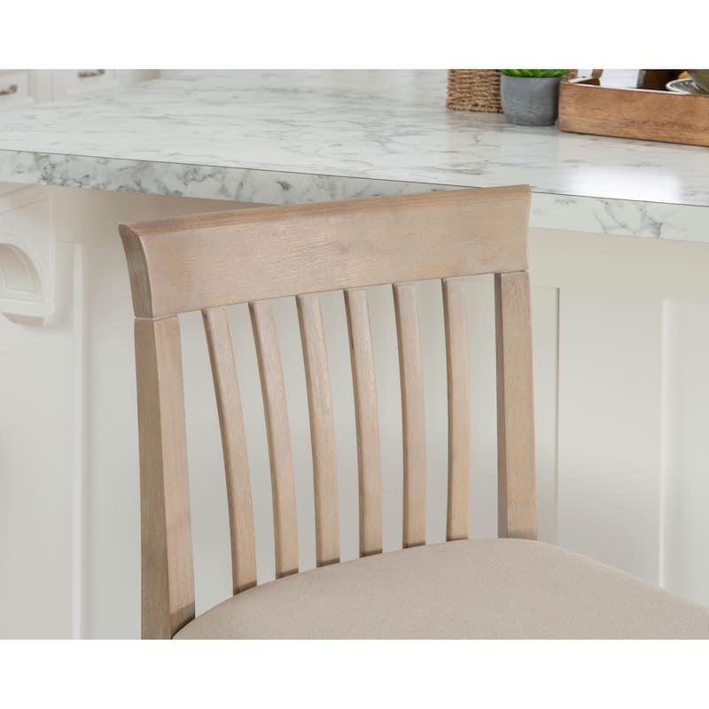 Piedmont Greywash Wooden 25-Inch Mission Back Counter Stool