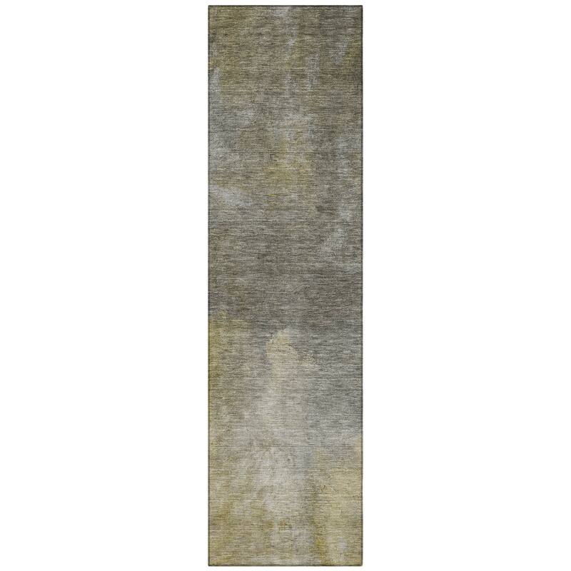 Machine Washable Indoor/ Outdoor Ombre Solid Chantille Rug