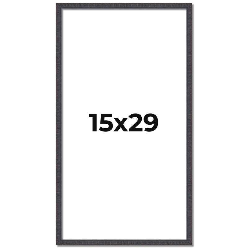 15x29 Frame Brown Solid Wood Picture Frame - Complete Modern Photo