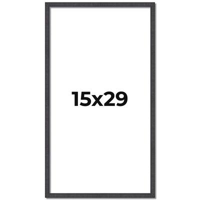 15x29 Frame Brown Solid Wood Picture Frame - Complete Modern Photo