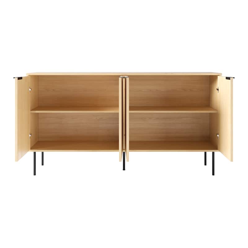Alexander Fluted Sideboard Cabinet Buffet - 62"