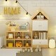 preview thumbnail 3 of 23, Multi-Functional Kids Bookshelf Storage Burly Wood