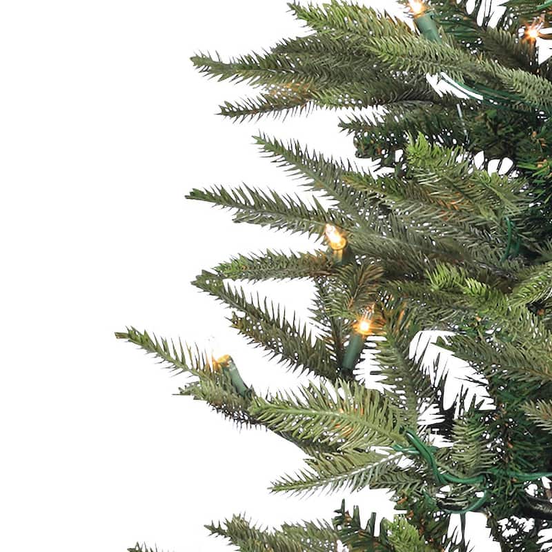 4.5 ft. Pre Lit Clear UL Potted Natural Cut Eastern Pine