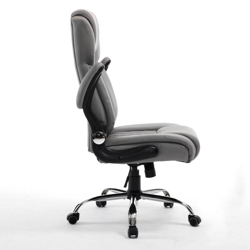 GENESIS Office Chair Rolling Desk Chair w/ Adjustable Armrest, Grey