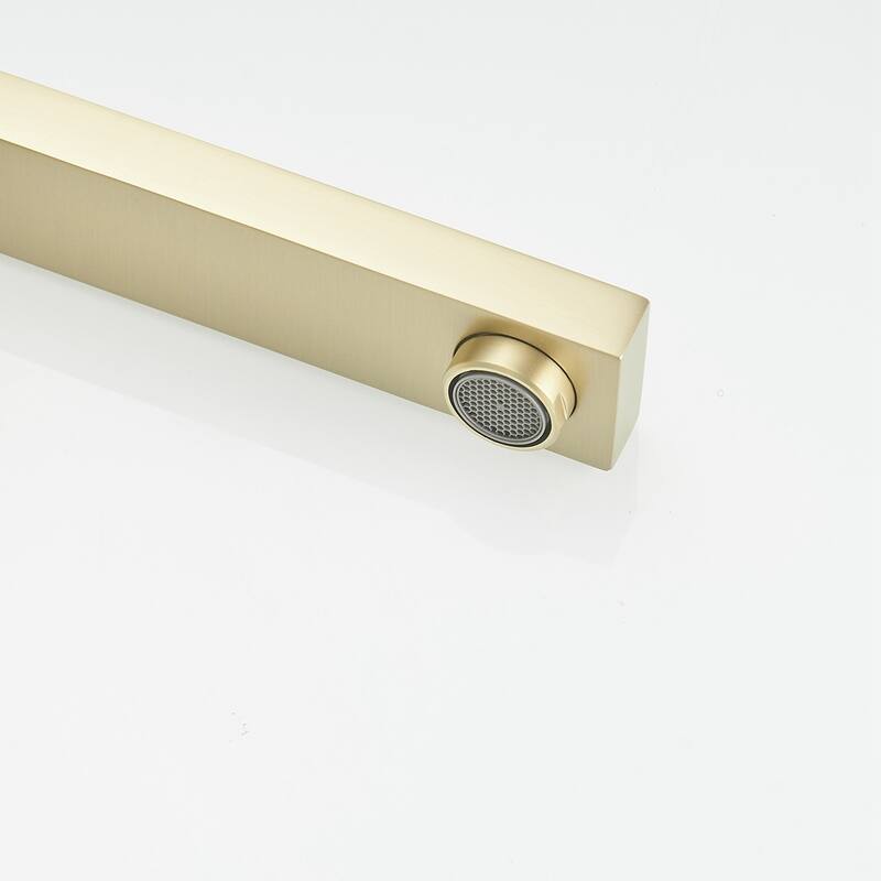 Brushed Golden Sink Faucet with Supply Hose - 6.37-in height