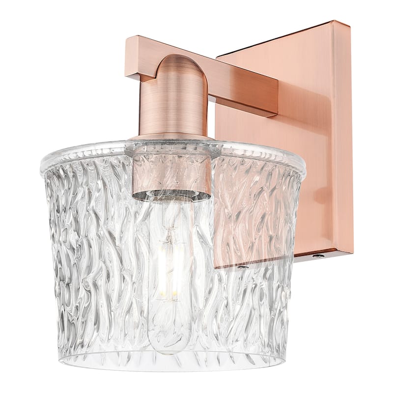 Innovations Lighting 716-1W-11-7 Niagara Sconce Niagara 11" Tall Wall - Antique Copper / Clear