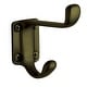 preview thumbnail 2 of 11, Baldwin Estate Double Robe Hook Satin Brass and Black