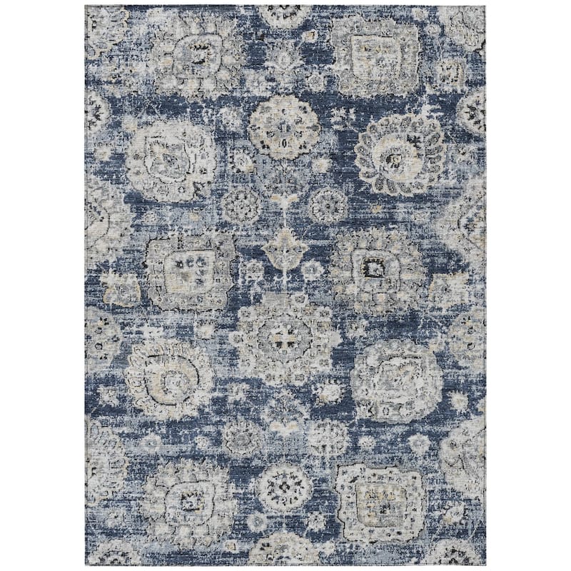 HomeRoots Floral Transitional Rectangle Outdoor Rug