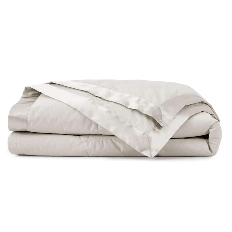Soft Down Oversized Blanket with Satin Trim for Bed 100% Cotton