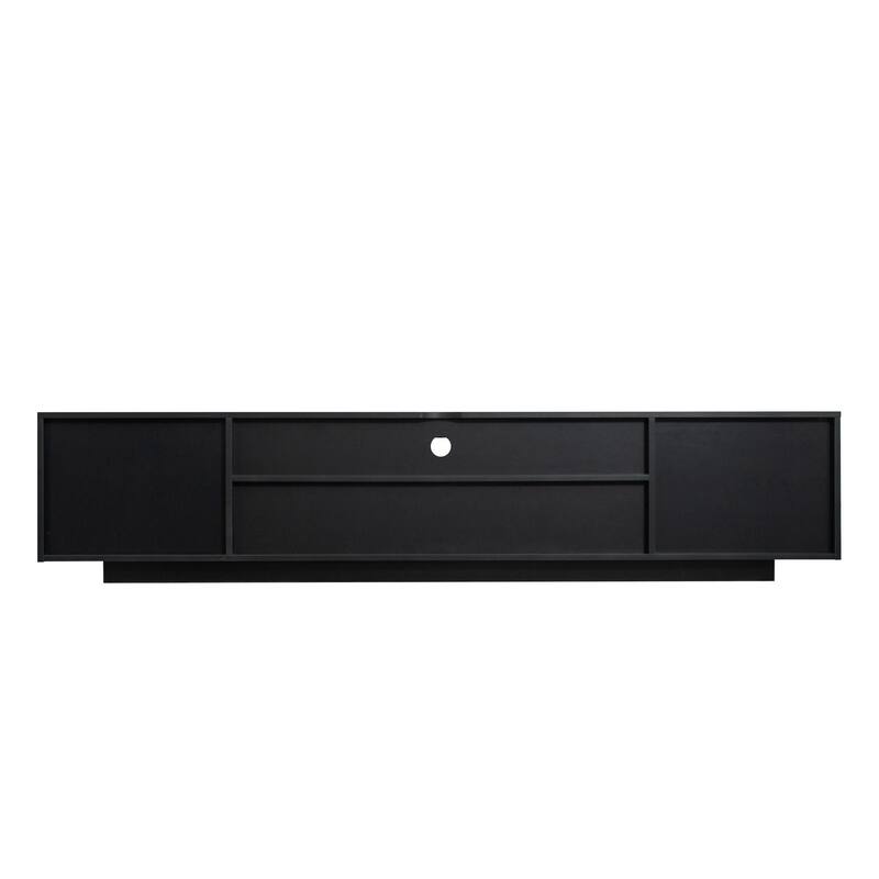 Modern 78.74" TV Stand with LED Lights and Storage Cabinet for Living Room