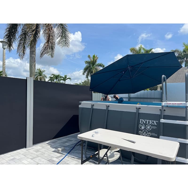 PURPLE LEAF 10 ft Round 360 Degree Rotation Patio Cantilever Umbrella