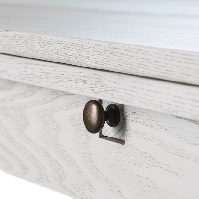 Eddlewood Farmhouse Drop Leaf Trestle Console to Dining Table