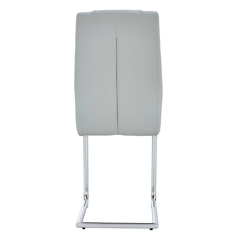 Modern 8 Piece PU Fabric Dining Chair Set with Cushions and Metal Legs for Kitchen Living Room Bedroom Dining Room