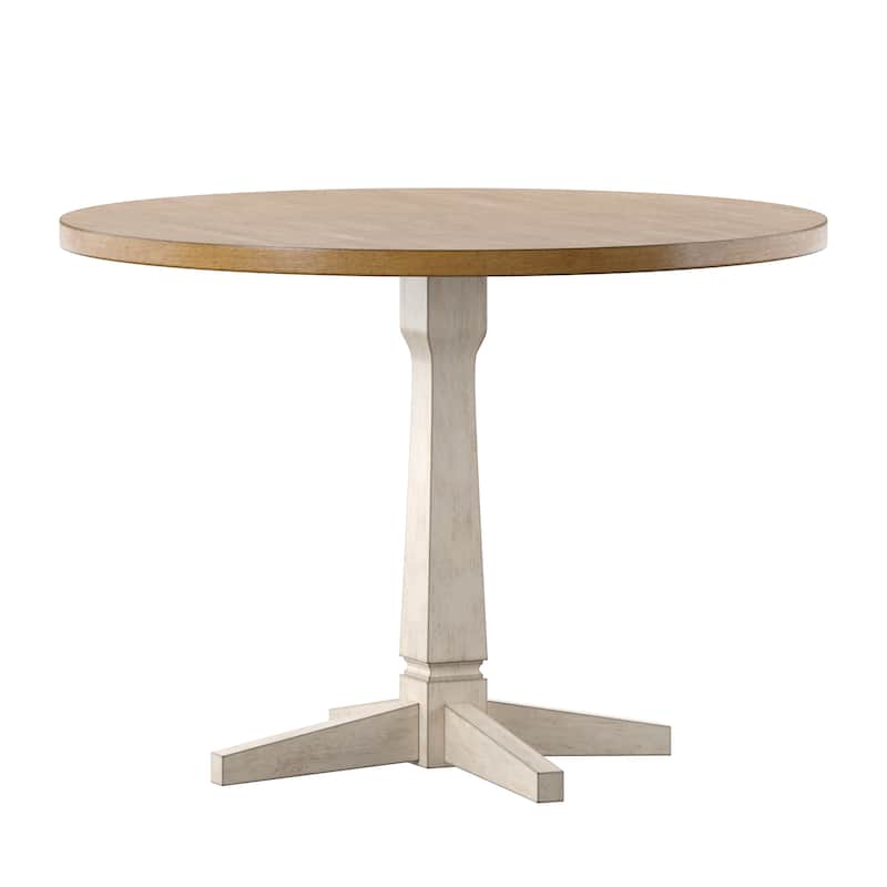 Eleanor Round Two-Tone Dining Table by iNSPIRE Q Classic - Antique White
