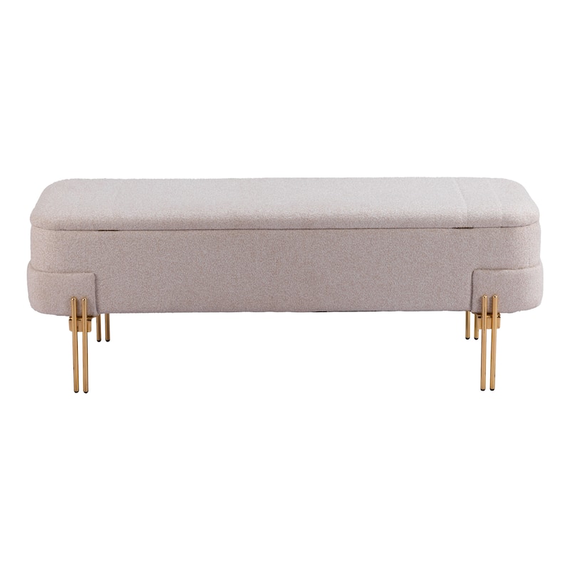 Lebreton Storage Bench Oatmeal Beige