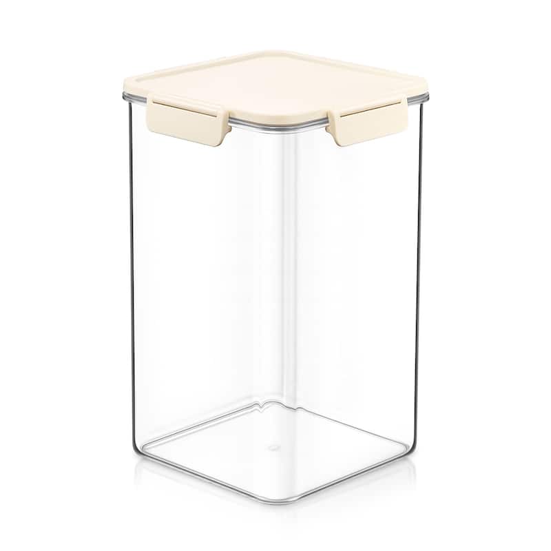 Sorbus Airtight Food Storage Container, Clear Stackable Canister for Pantry, Rice, Pasta, Cereal & Snacks - Tall Square - 1 Piece