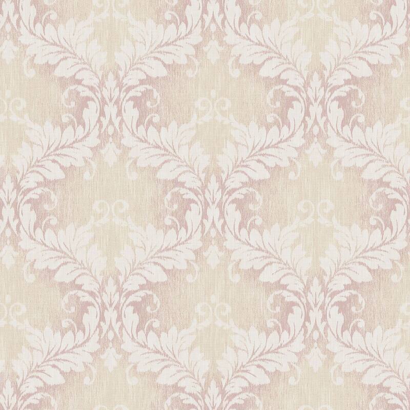 Galerie Wallcoverings Nordic Elements Embossed Floral Damask Trellis Non-woven Matte Wallpaper Roll - 33 feet x 21 inches - Pink