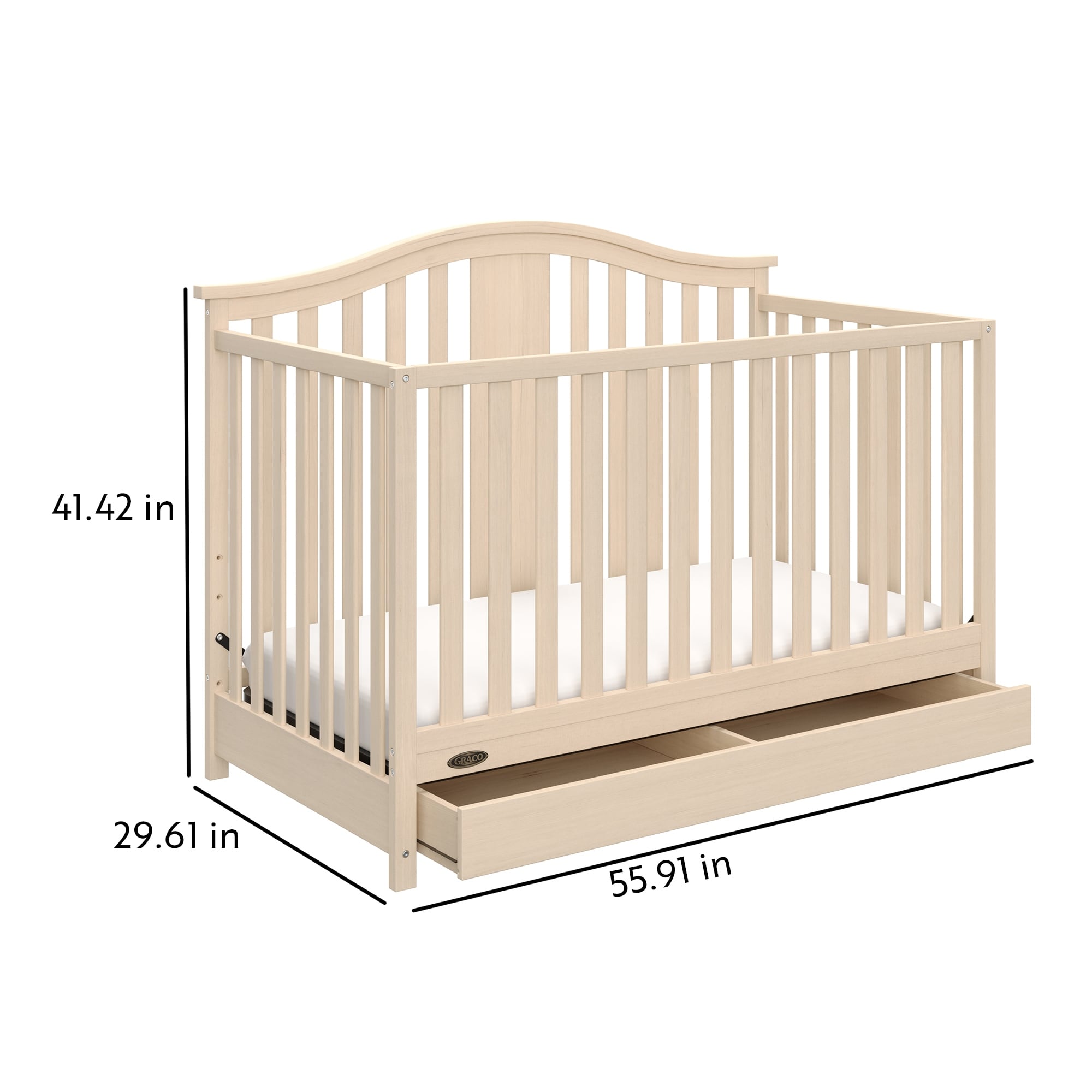 Graco Solano 4 in 1 Convertible Crib with Drawer Converts to Toddler Bed Daybed and Full Size Bed Bed Bath Beyond 23600939