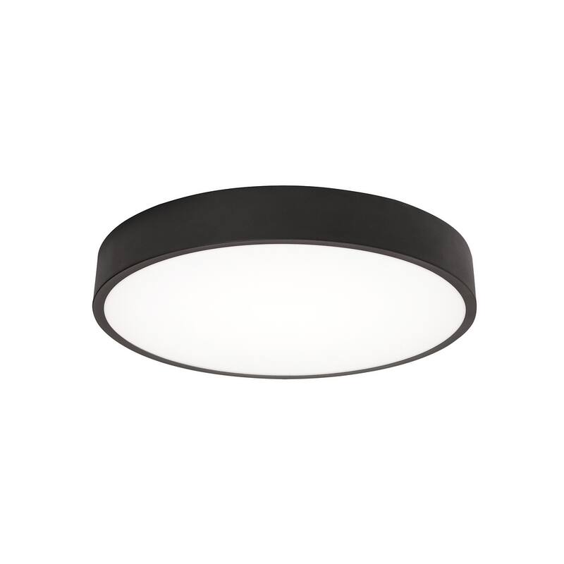 AFX BAYF14LAJUD Bailey 14" Wide Flush Mount Drum Ceiling Fixture - Black