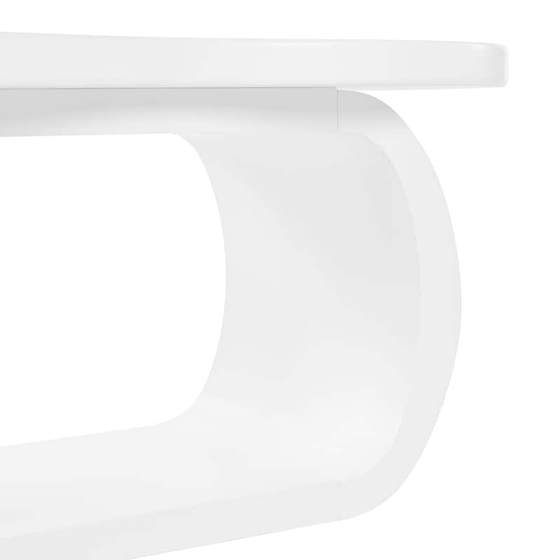 Rregular Coffee Table Cloud Shaped Table, Modern Wood Center Tables with Curved Legs for Apartment, Living Room