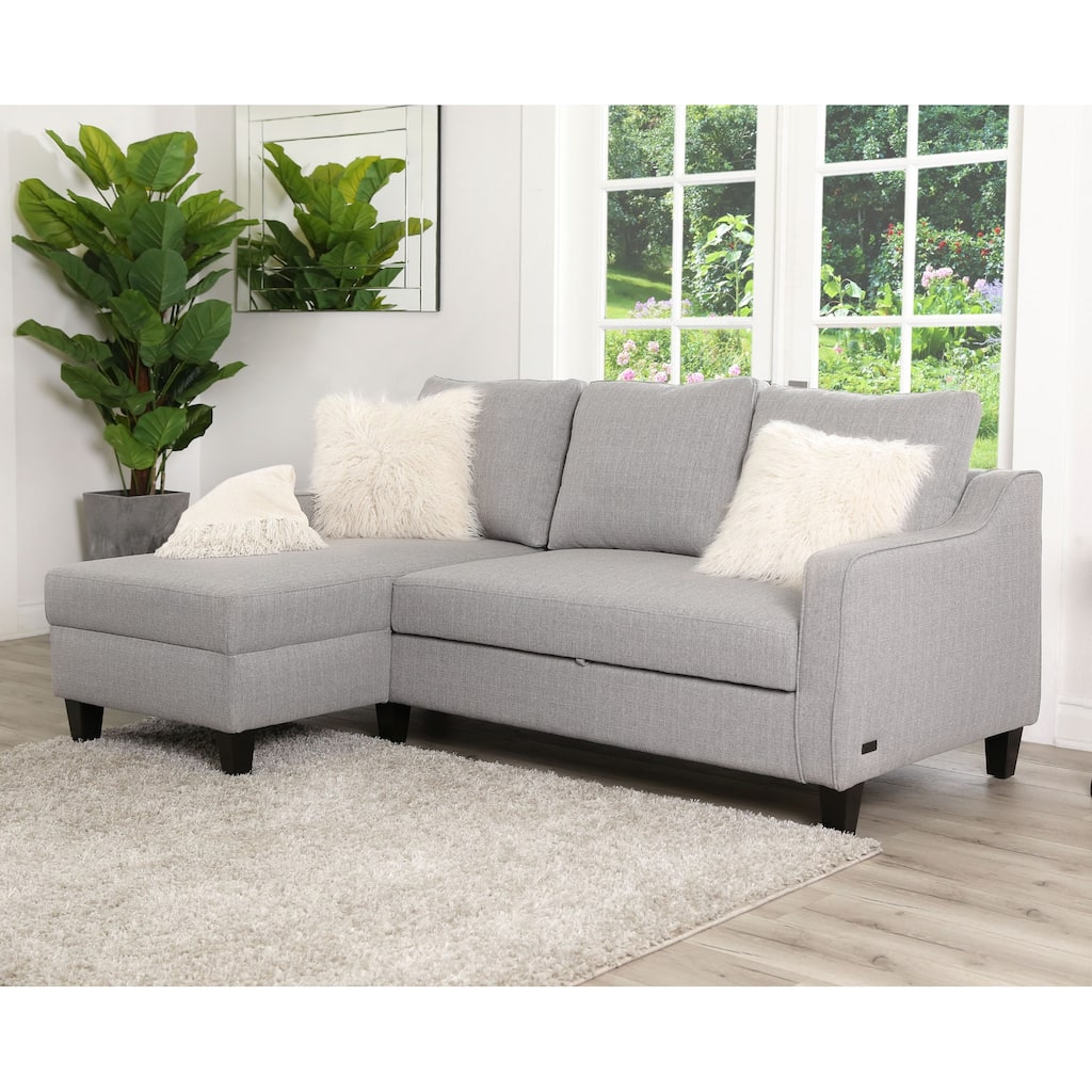 Abbyson Haskell Grey Convertible Sofa Bed