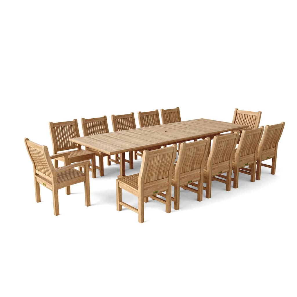 Rectangular Dining Set 13-Piece - Modern Dining Table with Chairs for Kitchen or Dining Room