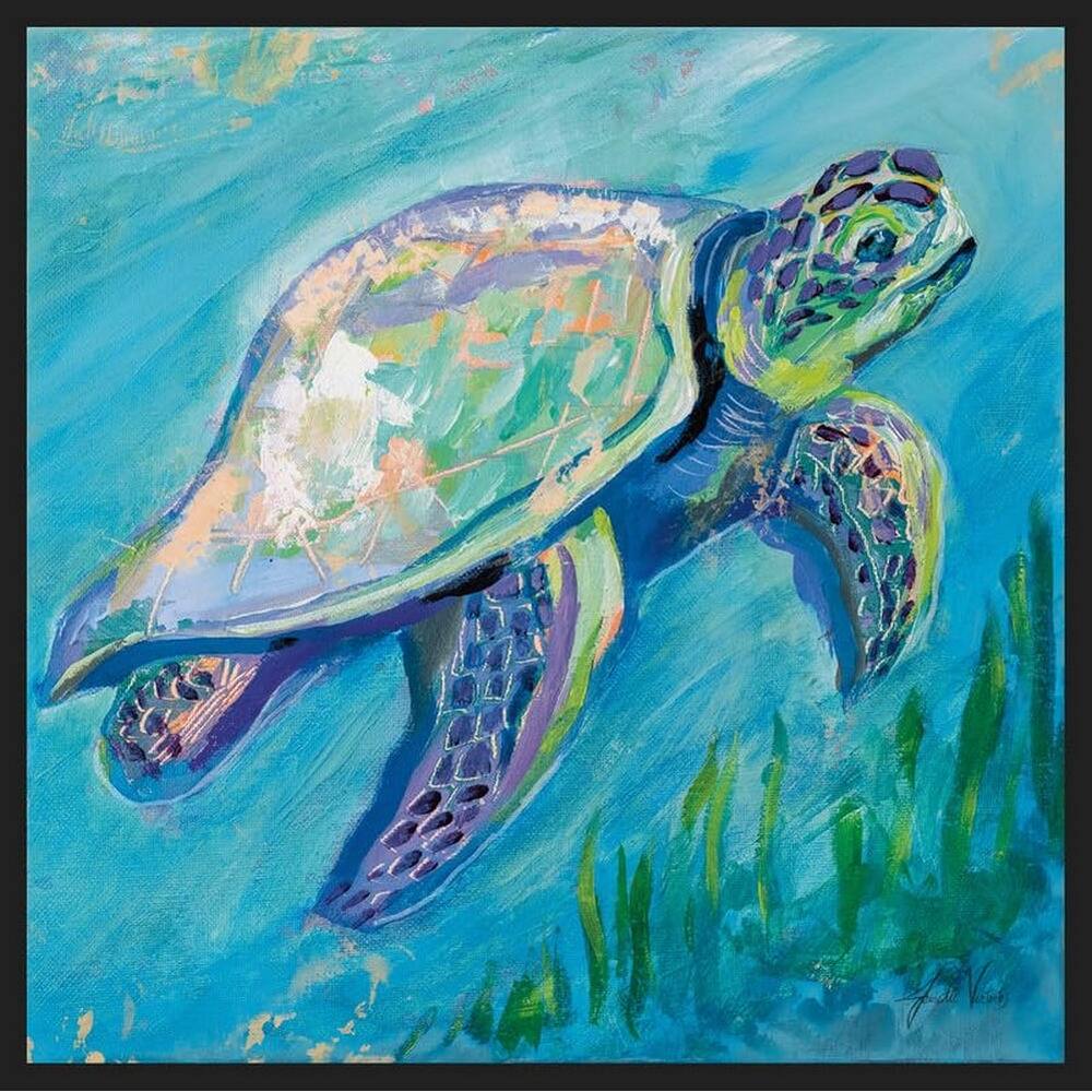 Sea Turtle Swim Framed Poster