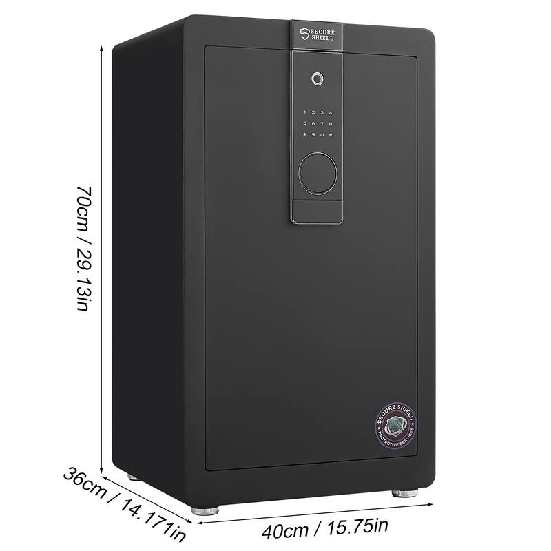 Security Electronic Steel Home Safe, Anti-Theft Digital Security Lock Box with Smart Alert System, Personal Document Safes