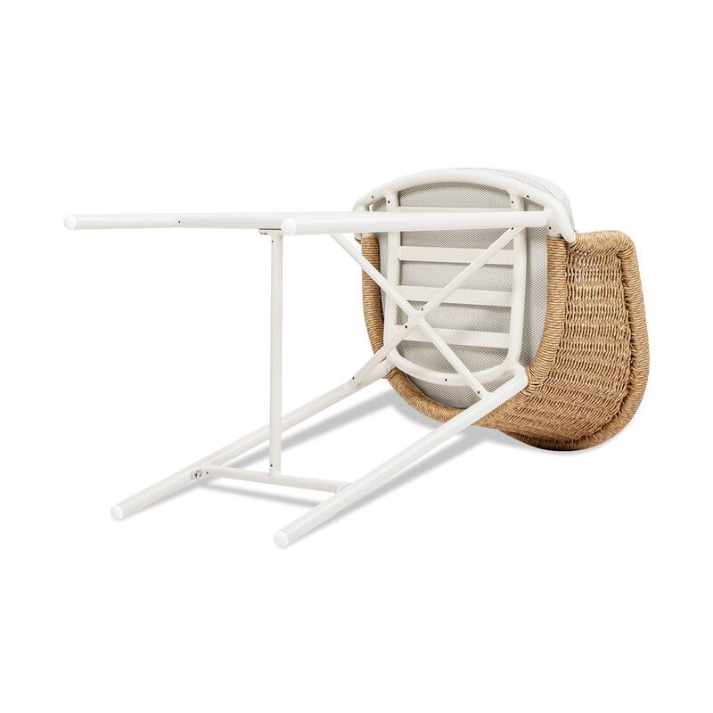 Wicker Back Outdoor Bar Stool