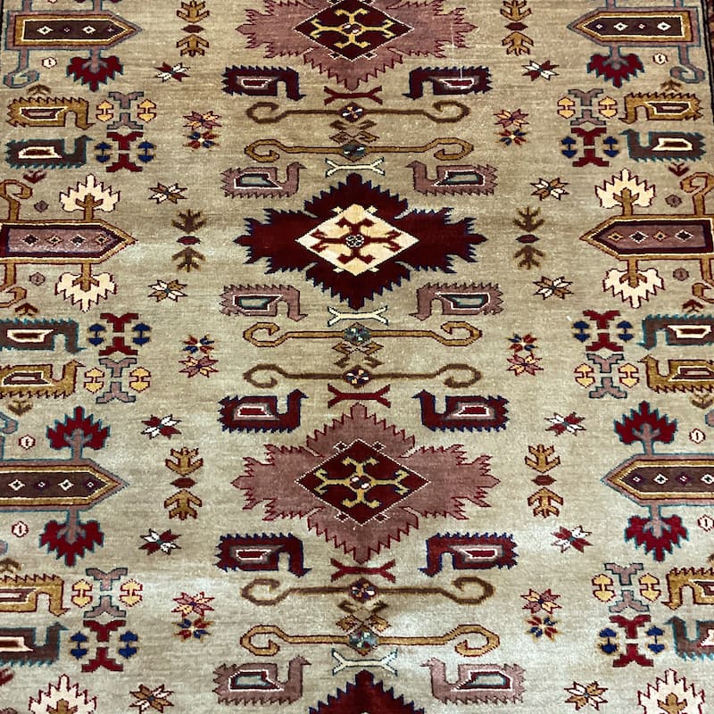 HERAT ORIENTAL Handmade Turkoman Wool & Silk Rug - 3'10" x 5'6"
