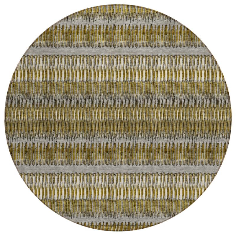 HomeRoots Striped Transitional Rectangle Outdoor Rug