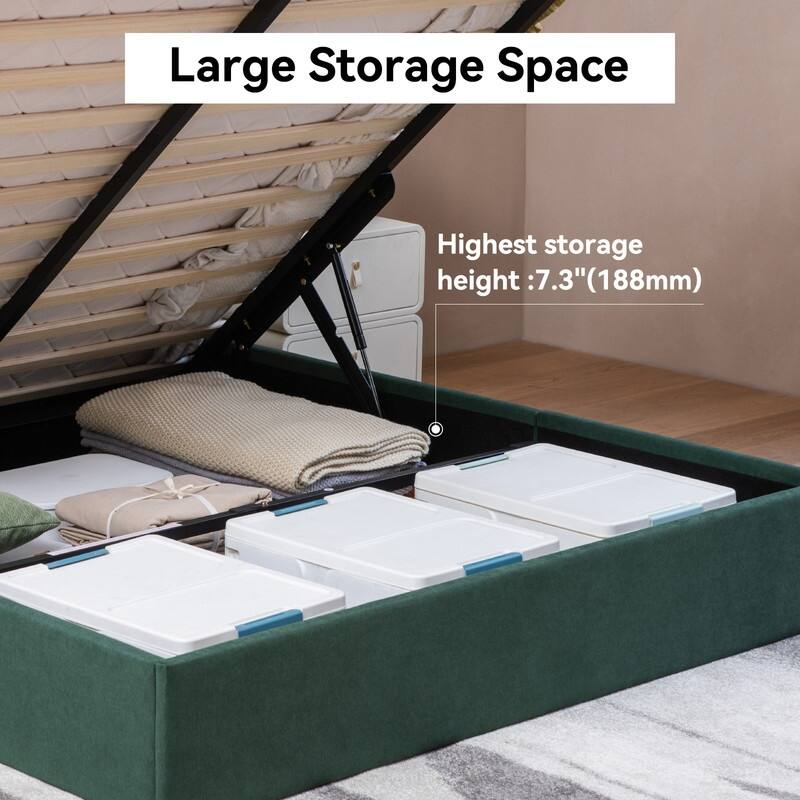 Plywood Frame Full Upholstered Platform Bed