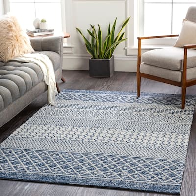 Livabliss Marbrey Moroccan Stripe Cotton Area Rug
