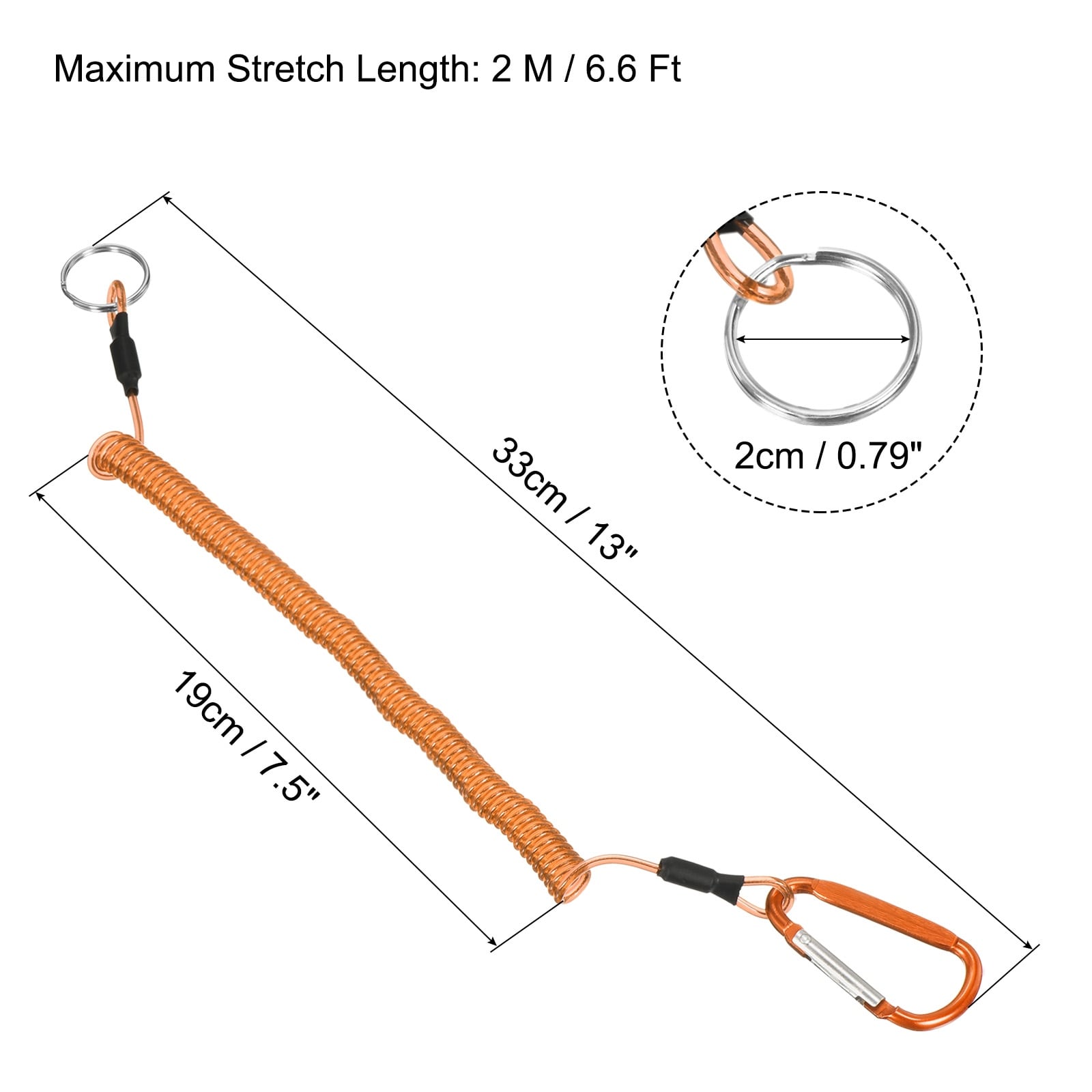 Fishing Tools Lanyard, Safety Cord Spiral Lanyard Tether Retractable - Bed  Bath & Beyond - 36277817