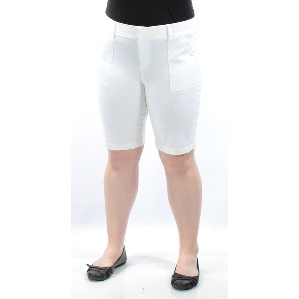 INC Womens White Bermuda Short Size: 10