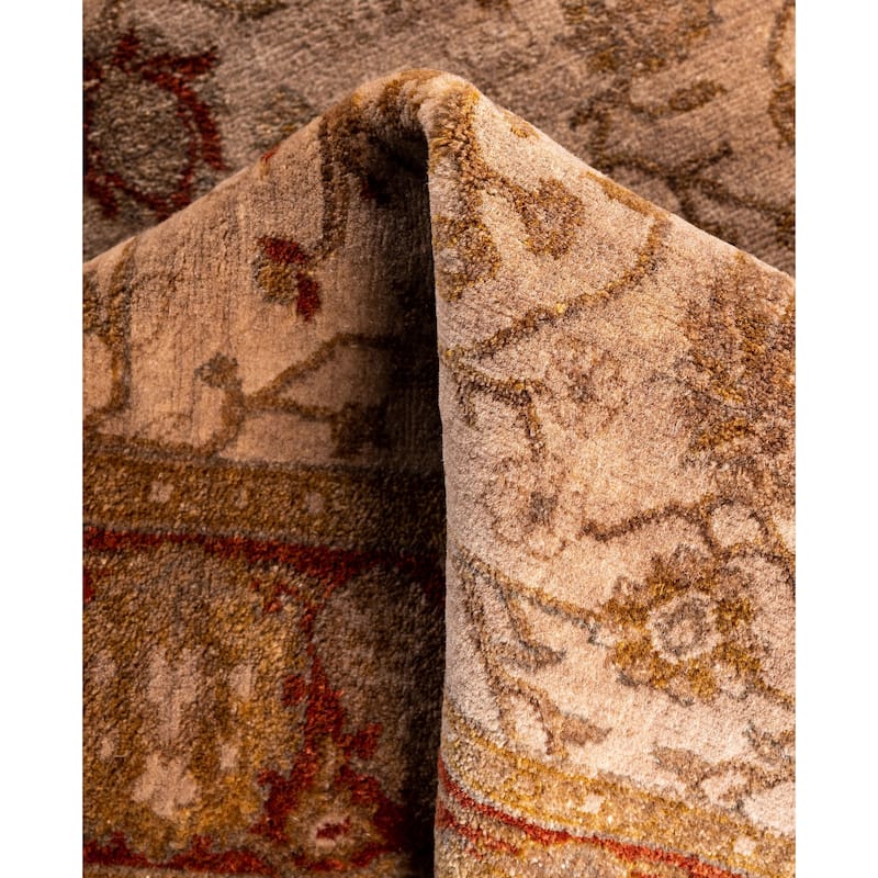 Overdyed One-of-a-Kind Hand-Knotted Runner Rug - Beige - 2' 7" x 16' 1"