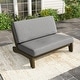 preview thumbnail 68 of 72, Patio Teak Wood Outdoor Loveseat with Cushion
