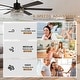 preview thumbnail 16 of 18, Cusp Barn 65" Ceiling Fan with Light and Remote,Modern Gorgeous Crystal Light Fixture,Silent Reversible Motor Fan Light,6-Speeds