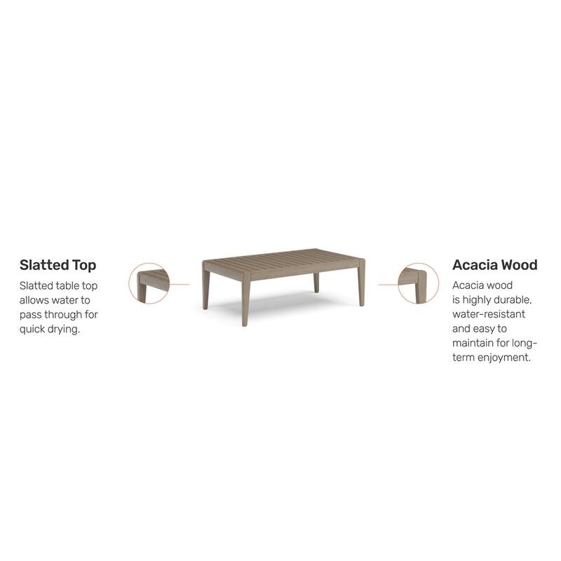 Homestyles Sustain Gray Wood Outdoor Coffee Table