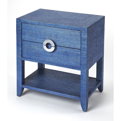 Handmade Amelle Blue Raffia End Table (Philippines)