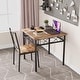 preview thumbnail 3 of 21, Dining Table Set, 3 Pcs Space Saving Kitchen Table with 2 Chairs - 29.1x29.1x30in
