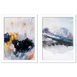 Formation Bliss 2 Piece White Framed Print Wall Art Set