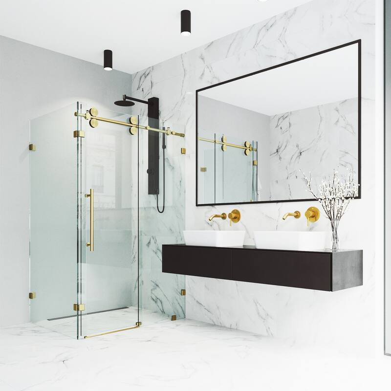 VIGO Winslow Frameless Sliding Shower Enclosure