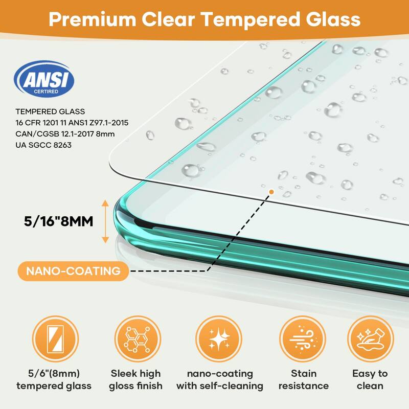 60" W x 74" H Door Double Sliding Frameless Shower Door with 8mm easy clear Tempered Glass